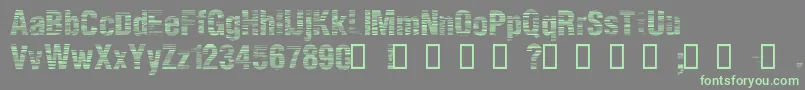Шрифт StaticAgeHorizontalHold – зелёные шрифты на сером фоне