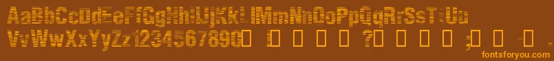 Шрифт StaticAgeHorizontalHold – оранжевые шрифты на коричневом фоне