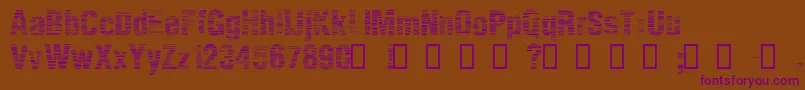 Шрифт StaticAgeHorizontalHold – фиолетовые шрифты на коричневом фоне