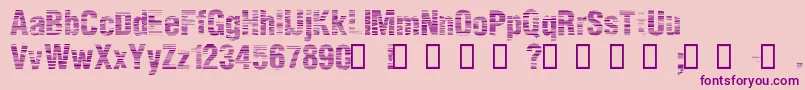 StaticAgeHorizontalHold Font – Purple Fonts on Pink Background