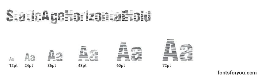 Размеры шрифта StaticAgeHorizontalHold