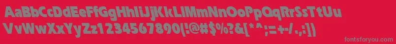 ErgoeblackcondbsRegular Font – Gray Fonts on Red Background