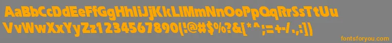 ErgoeblackcondbsRegular Font – Orange Fonts on Gray Background