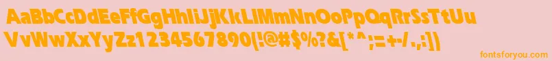 ErgoeblackcondbsRegular Font – Orange Fonts on Pink Background
