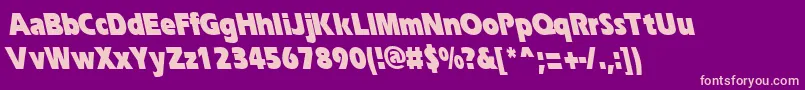ErgoeblackcondbsRegular Font – Pink Fonts on Purple Background