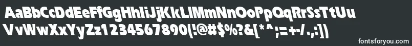 ErgoeblackcondbsRegular Font – White Fonts on Black Background
