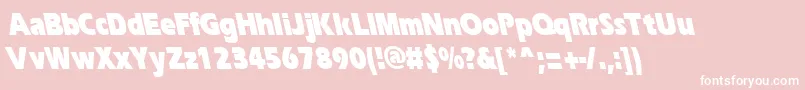 ErgoeblackcondbsRegular Font – White Fonts on Pink Background