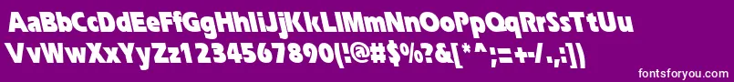 フォントErgoeblackcondbsRegular – 紫の背景に白い文字