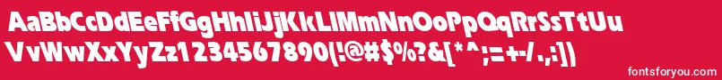 ErgoeblackcondbsRegular Font – White Fonts on Red Background