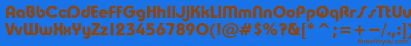 TaurusBold Font – Brown Fonts on Blue Background