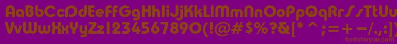 TaurusBold-fontti – ruskeat fontit violetilla taustalla