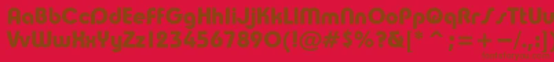 TaurusBold-fontti – ruskeat fontit punaisella taustalla