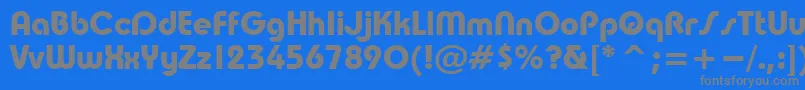 TaurusBold-fontti – harmaat kirjasimet sinisellä taustalla