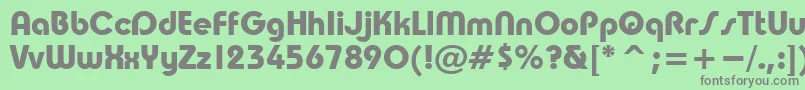 フォントTaurusBold – 緑の背景に灰色の文字