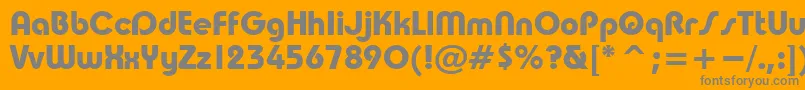 TaurusBold Font – Gray Fonts on Orange Background