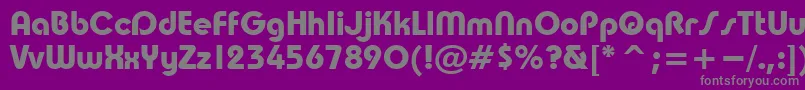フォントTaurusBold – 紫の背景に灰色の文字