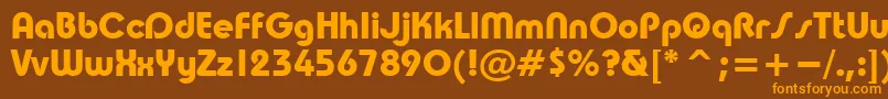 TaurusBold Font – Orange Fonts on Brown Background