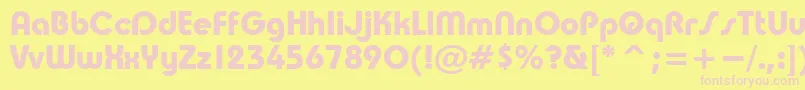 TaurusBold Font – Pink Fonts on Yellow Background