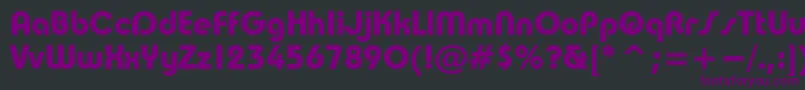 Шрифт TaurusBold – фиолетовые шрифты на чёрном фоне
