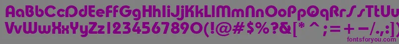 TaurusBold-fontti – violetit fontit harmaalla taustalla