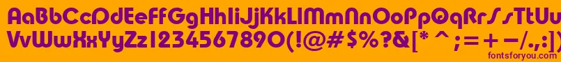 TaurusBold Font – Purple Fonts on Orange Background