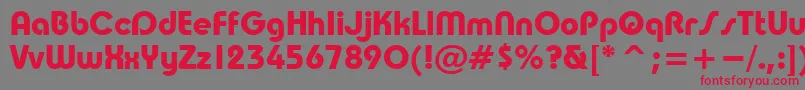 TaurusBold Font – Red Fonts on Gray Background