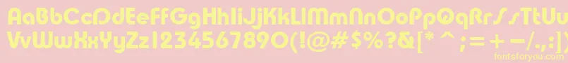 TaurusBold Font – Yellow Fonts on Pink Background