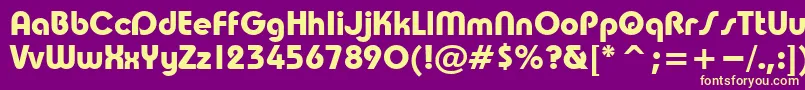 TaurusBold Font – Yellow Fonts on Purple Background