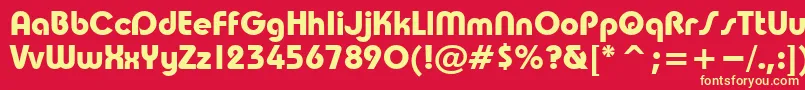 TaurusBold Font – Yellow Fonts on Red Background