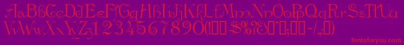 Viatascriptssk Font – Red Fonts on Purple Background