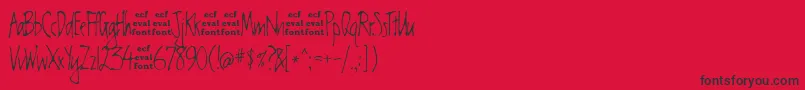 Шрифт ChesterEval – чёрные шрифты на красном фоне