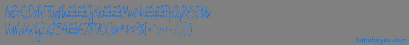 ChesterEval Font – Blue Fonts on Gray Background