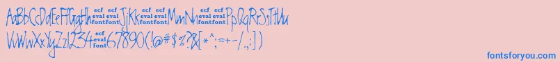 ChesterEval Font – Blue Fonts on Pink Background