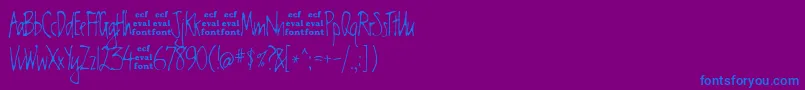 ChesterEval Font – Blue Fonts on Purple Background