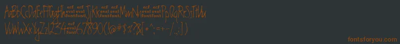 ChesterEval Font – Brown Fonts on Black Background