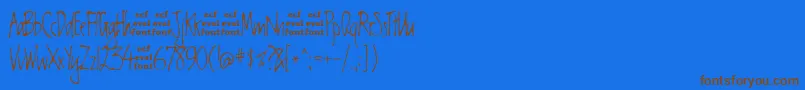 ChesterEval Font – Brown Fonts on Blue Background