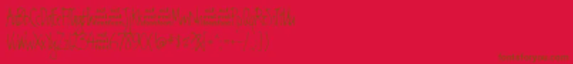 ChesterEval-Schriftart – Braune Schriften auf rotem Hintergrund