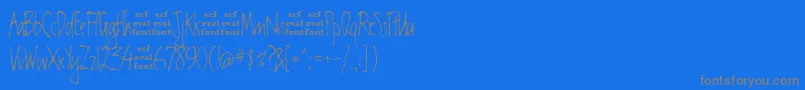 fuente ChesterEval – Fuentes Grises Sobre Fondo Azul