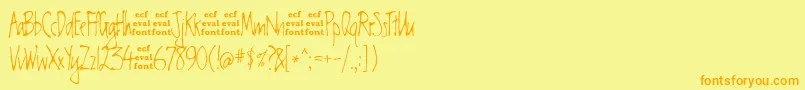 ChesterEval Font – Orange Fonts on Yellow Background
