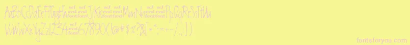 ChesterEval Font – Pink Fonts on Yellow Background
