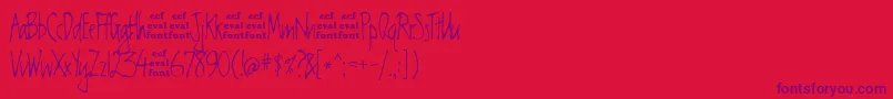 ChesterEval Font – Purple Fonts on Red Background