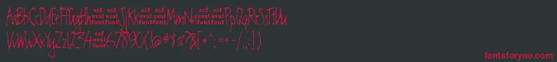 ChesterEval Font – Red Fonts on Black Background