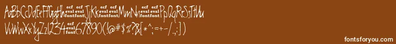 Шрифт ChesterEval – белые шрифты на коричневом фоне
