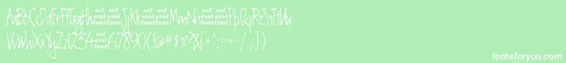 ChesterEval Font – White Fonts on Green Background