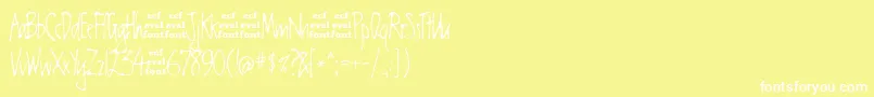 ChesterEval Font – White Fonts on Yellow Background