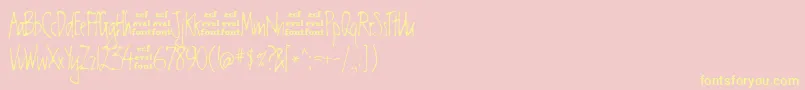 ChesterEval-Schriftart – Gelbe Schriften auf rosa Hintergrund