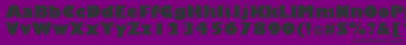 TrumaniaEenPlain-Schriftart – Schwarze Schriften auf violettem Hintergrund