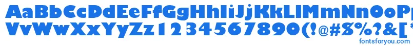 フォントTrumaniaEenPlain – 青いフォント