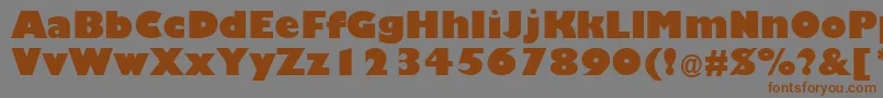 TrumaniaEenPlain Font – Brown Fonts on Gray Background