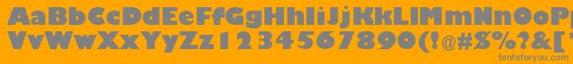 Lisätietoja TrumaniaEenPlain-fontista TrumaniaEenPlain-fontti – harmaat kirjasimet oranssilla taustalla